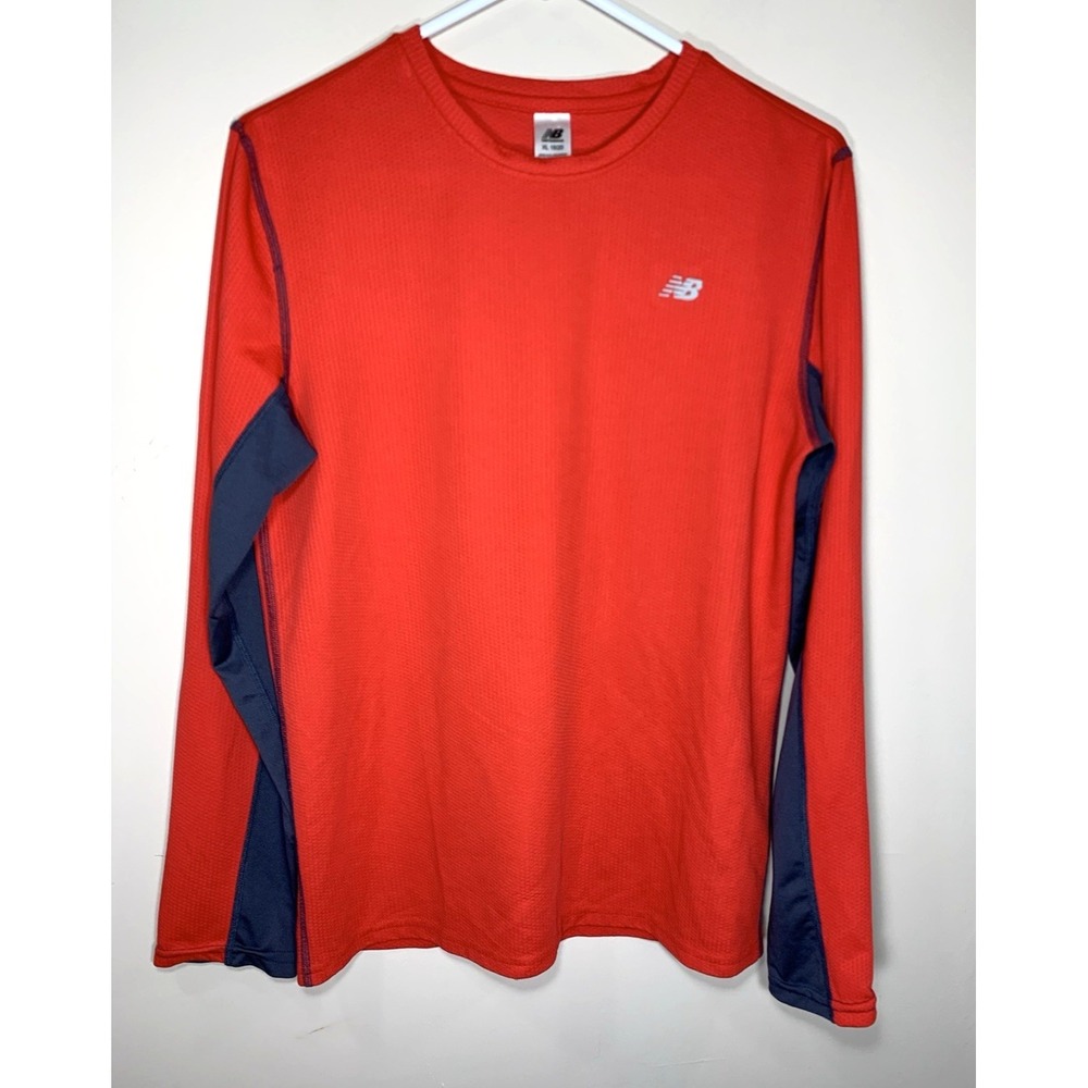 New Balance Performance Shirt Mens Youth XL 18/20‎ Red Long Sleeve